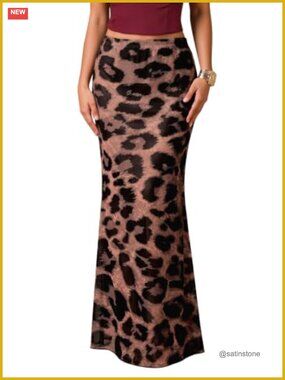 High Waist Mesh Mermaid Maxi Skirt Bodycon Long
